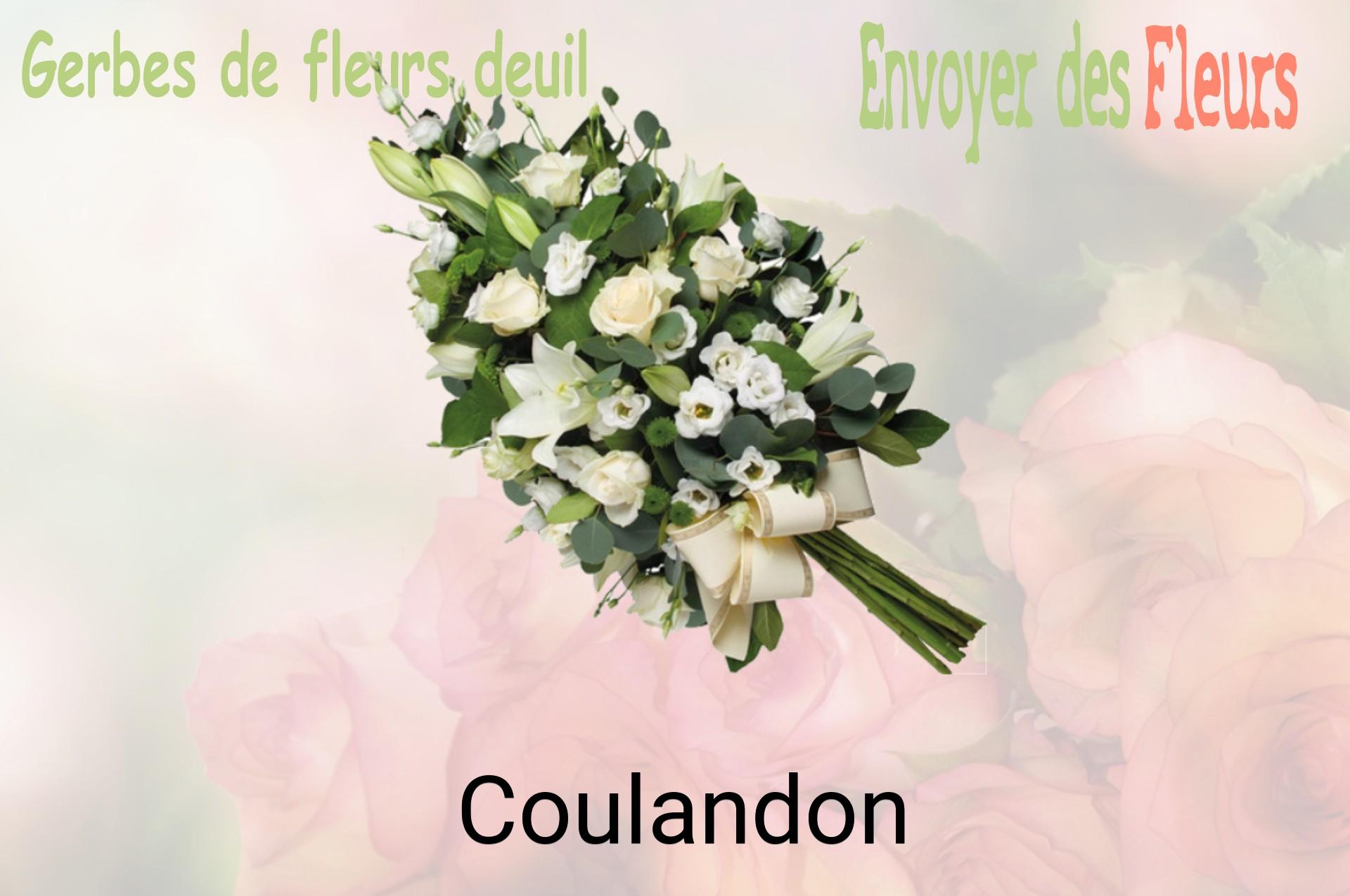 Gerbe de fleurs de deuil livrée à Coulandon